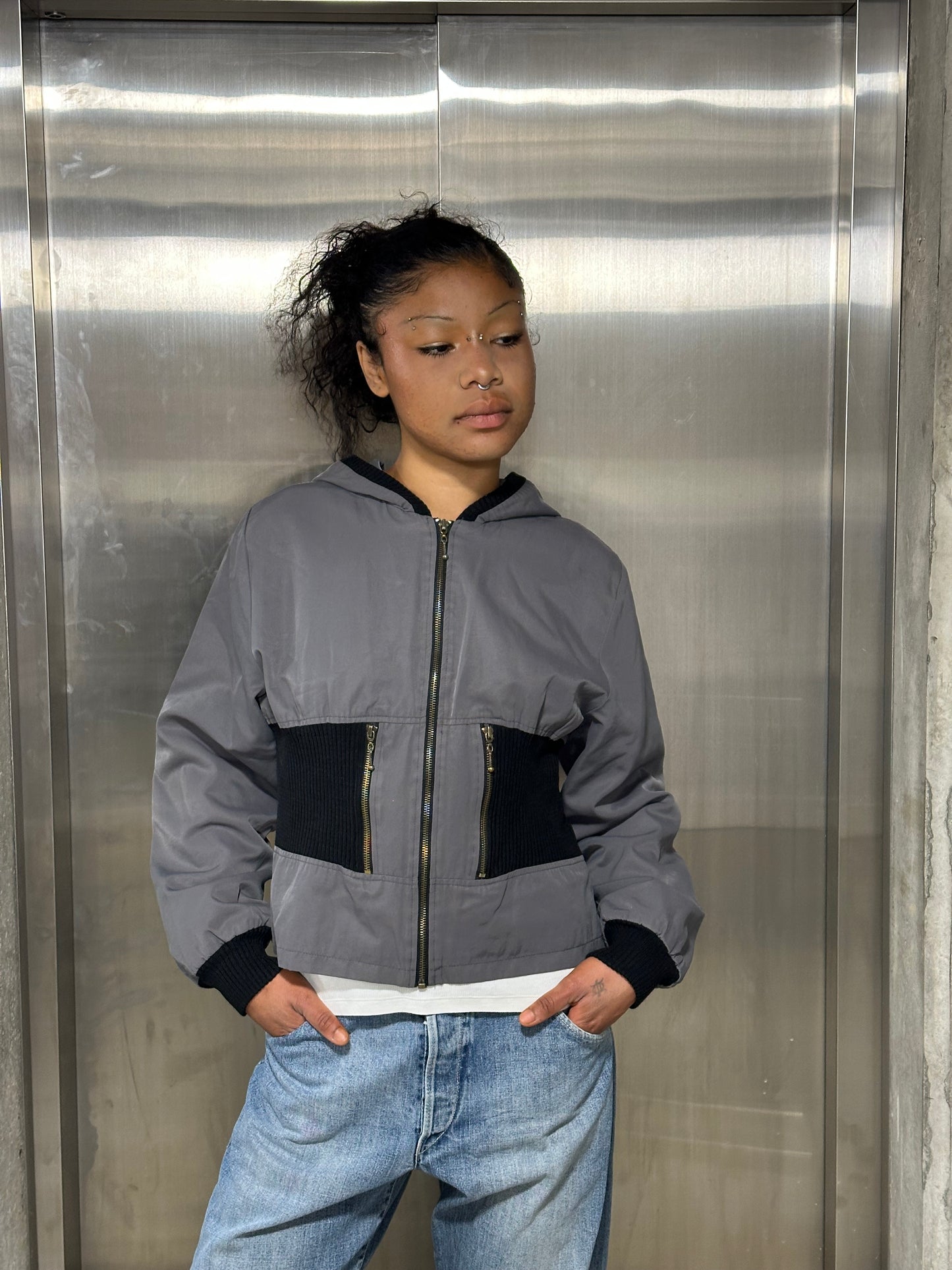 Vintage double zip jacket Medium