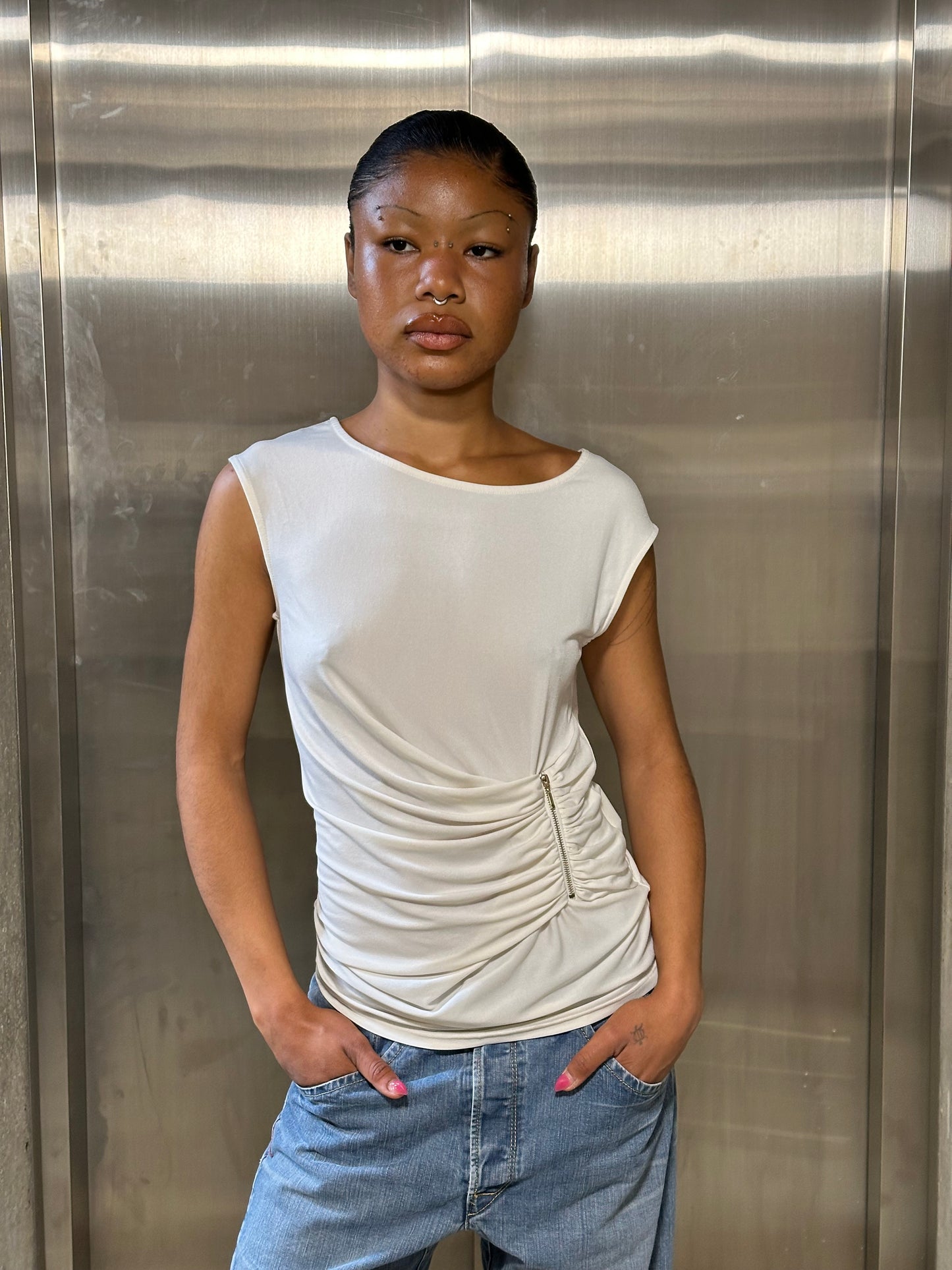 Morgan de Toi tank with zip S/M