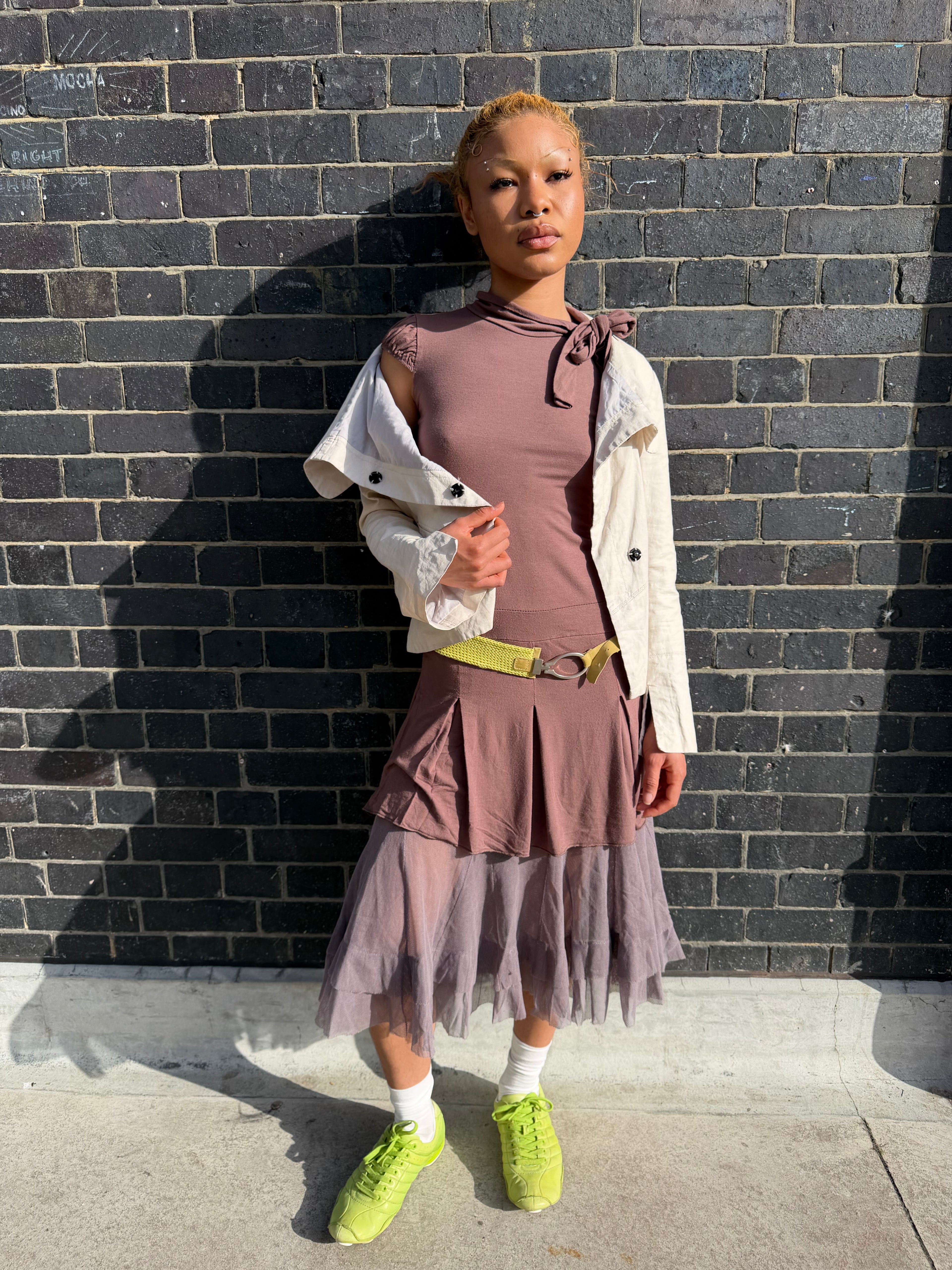 Tie-neck dress