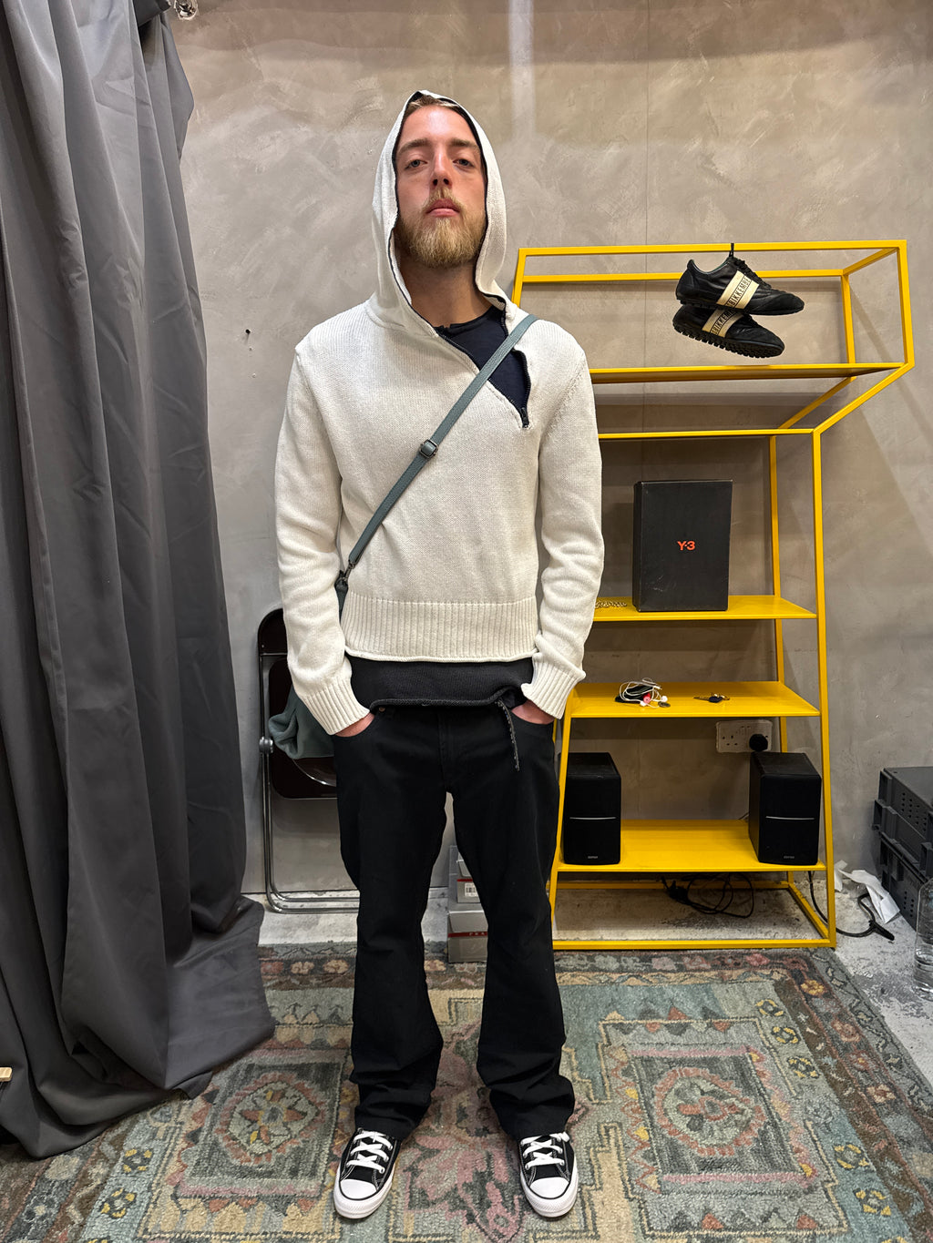 armani jeans diagonal zip