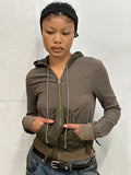 Utility zip up Hoodie small