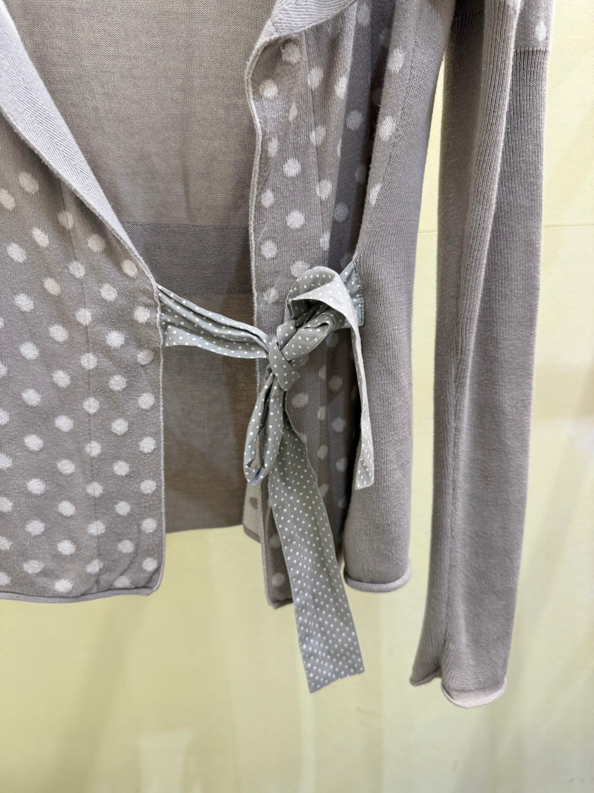 Polka dot wrap cardigan medium