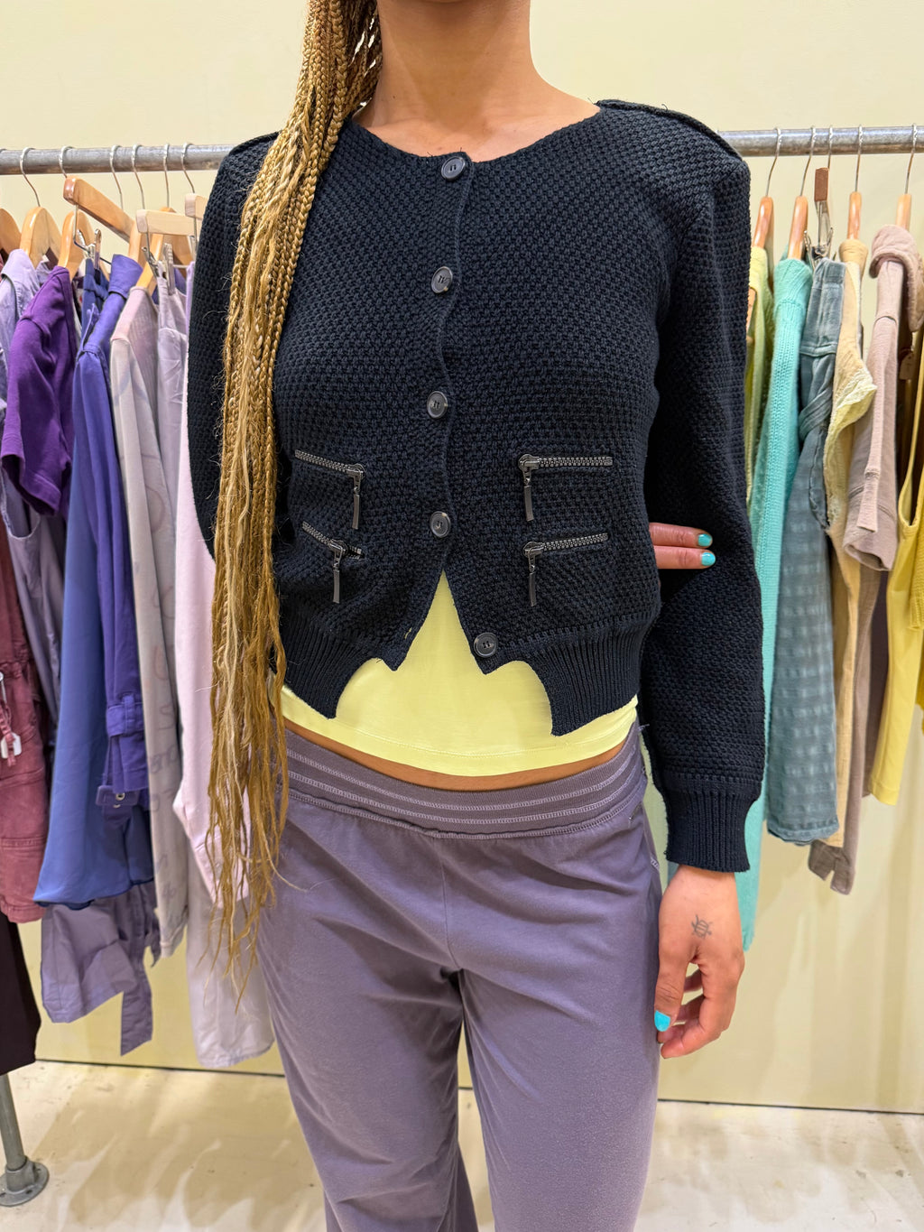 Cop copine multi zip cardi small