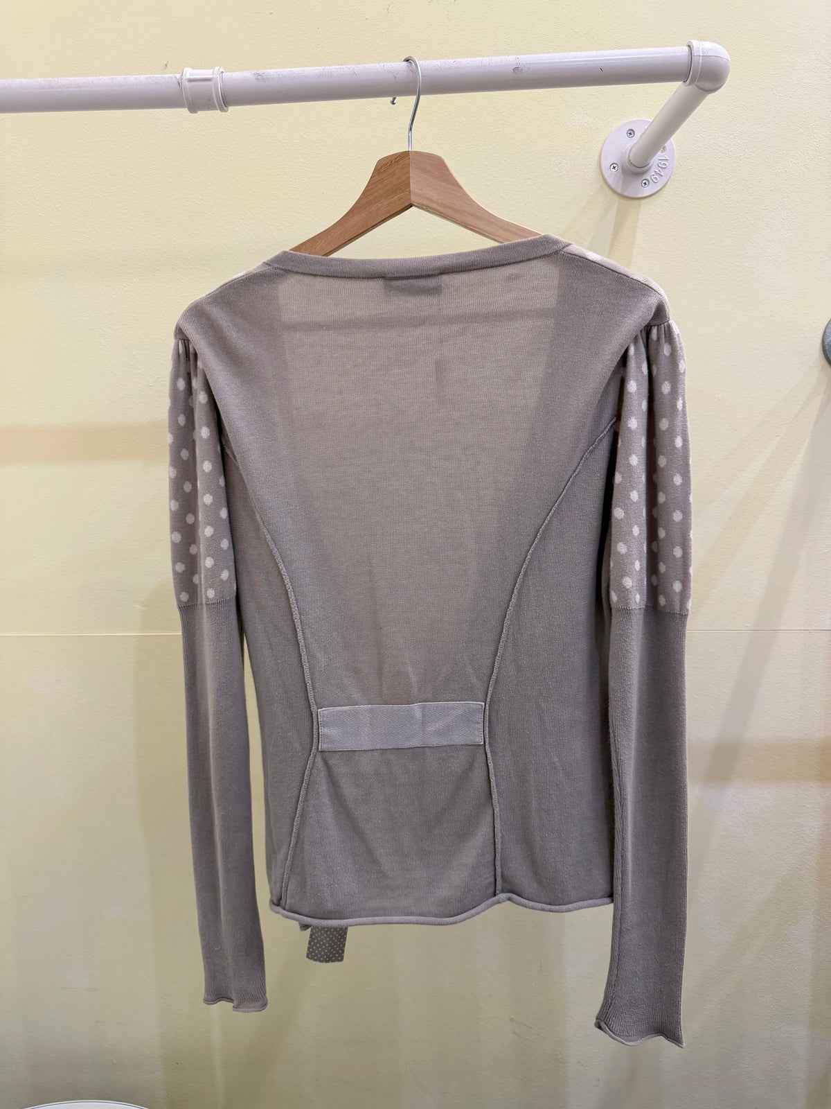 Polka dot wrap cardigan medium