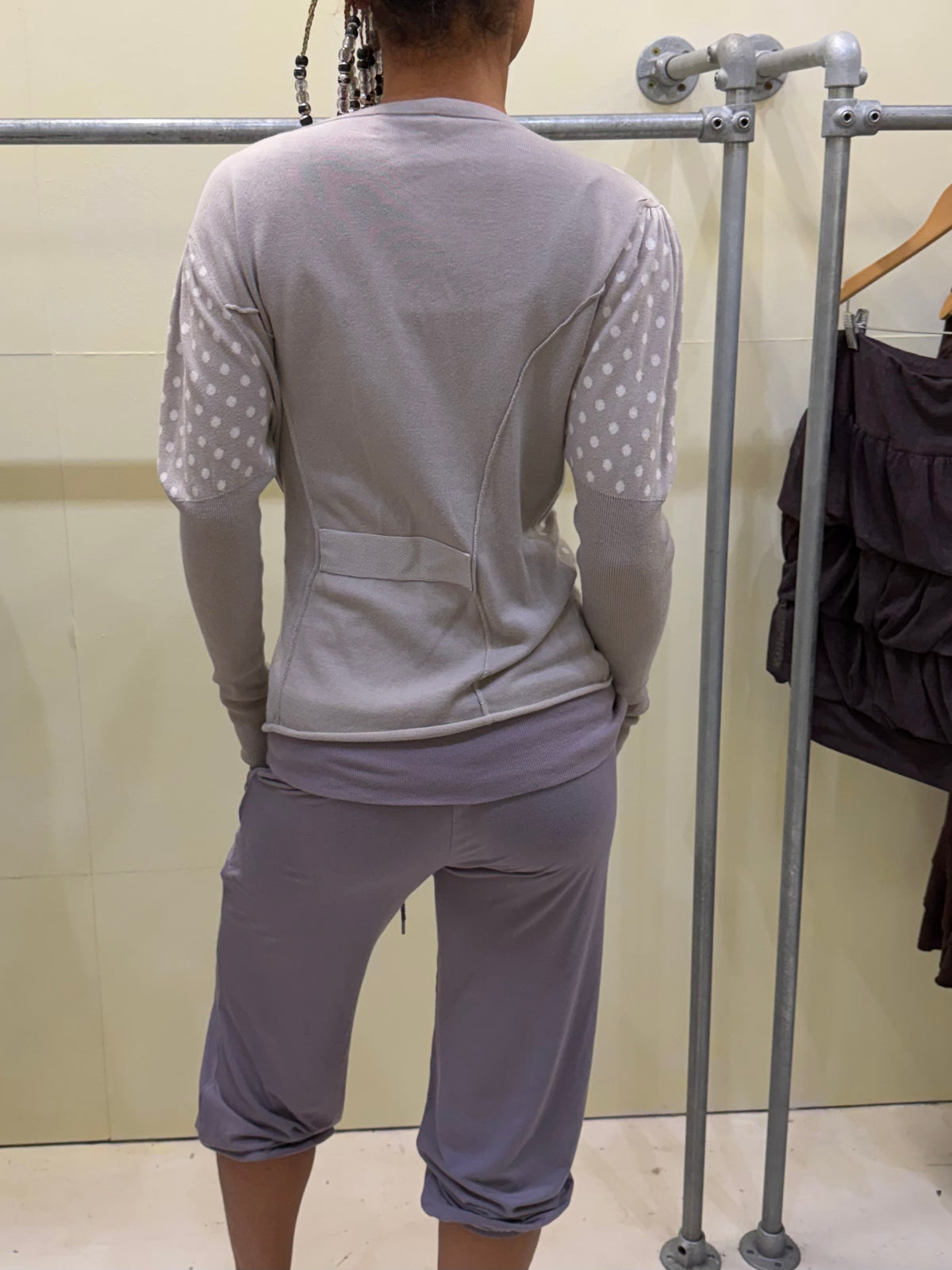 Polka dot wrap cardigan medium
