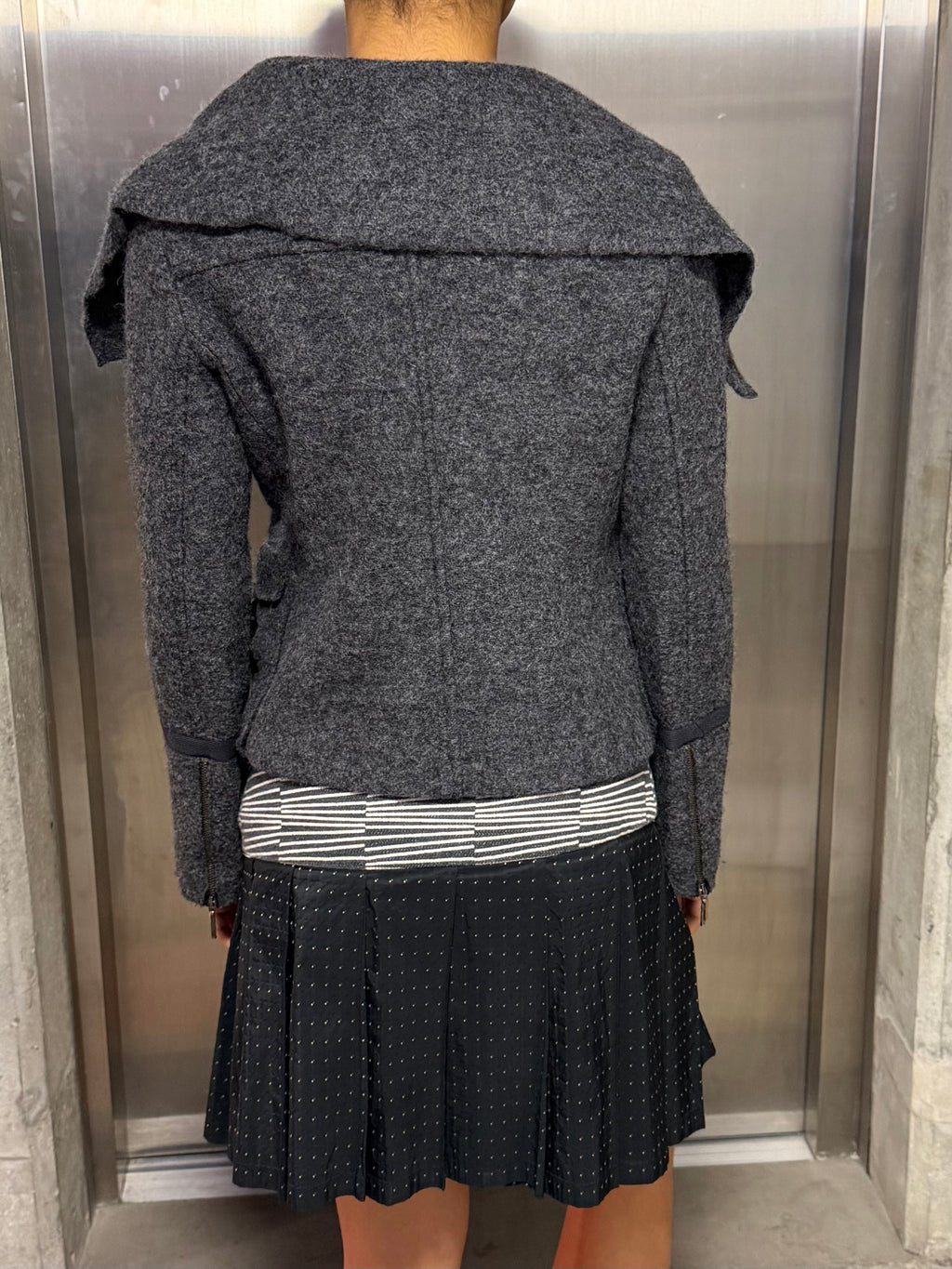 Wool zip up  jacket small
