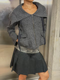 Wool zip up  jacket small