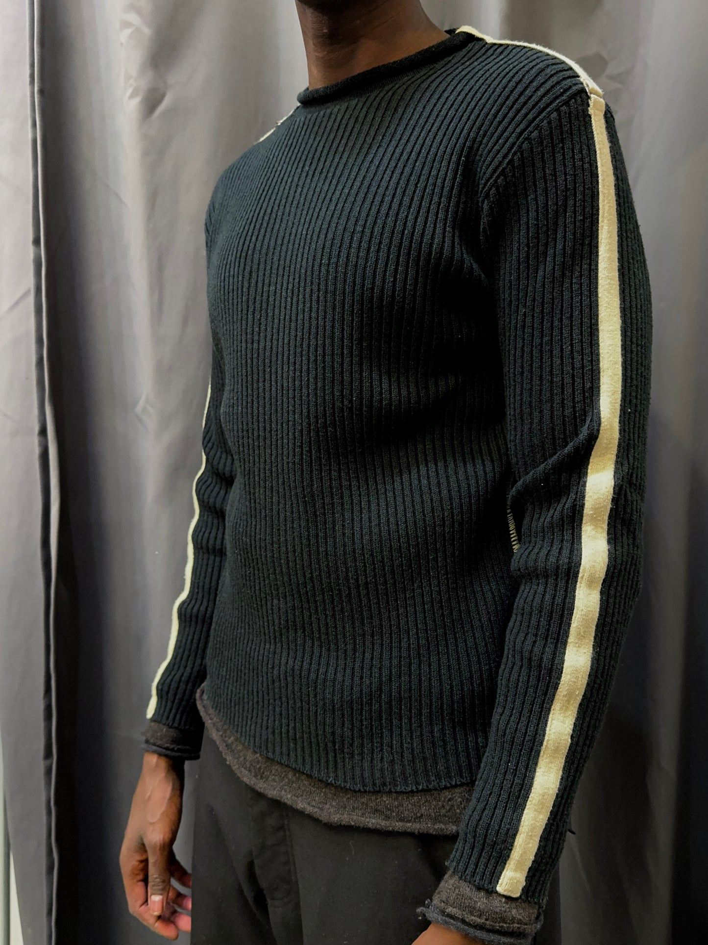ribbed crewneck jumper