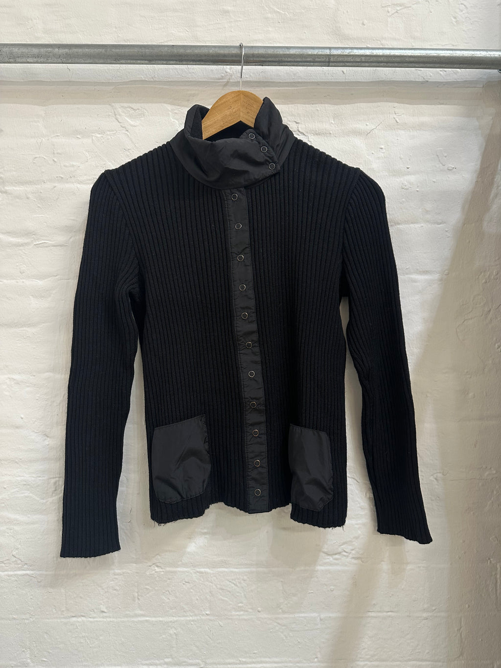 Ribbed high collar jacket M/L