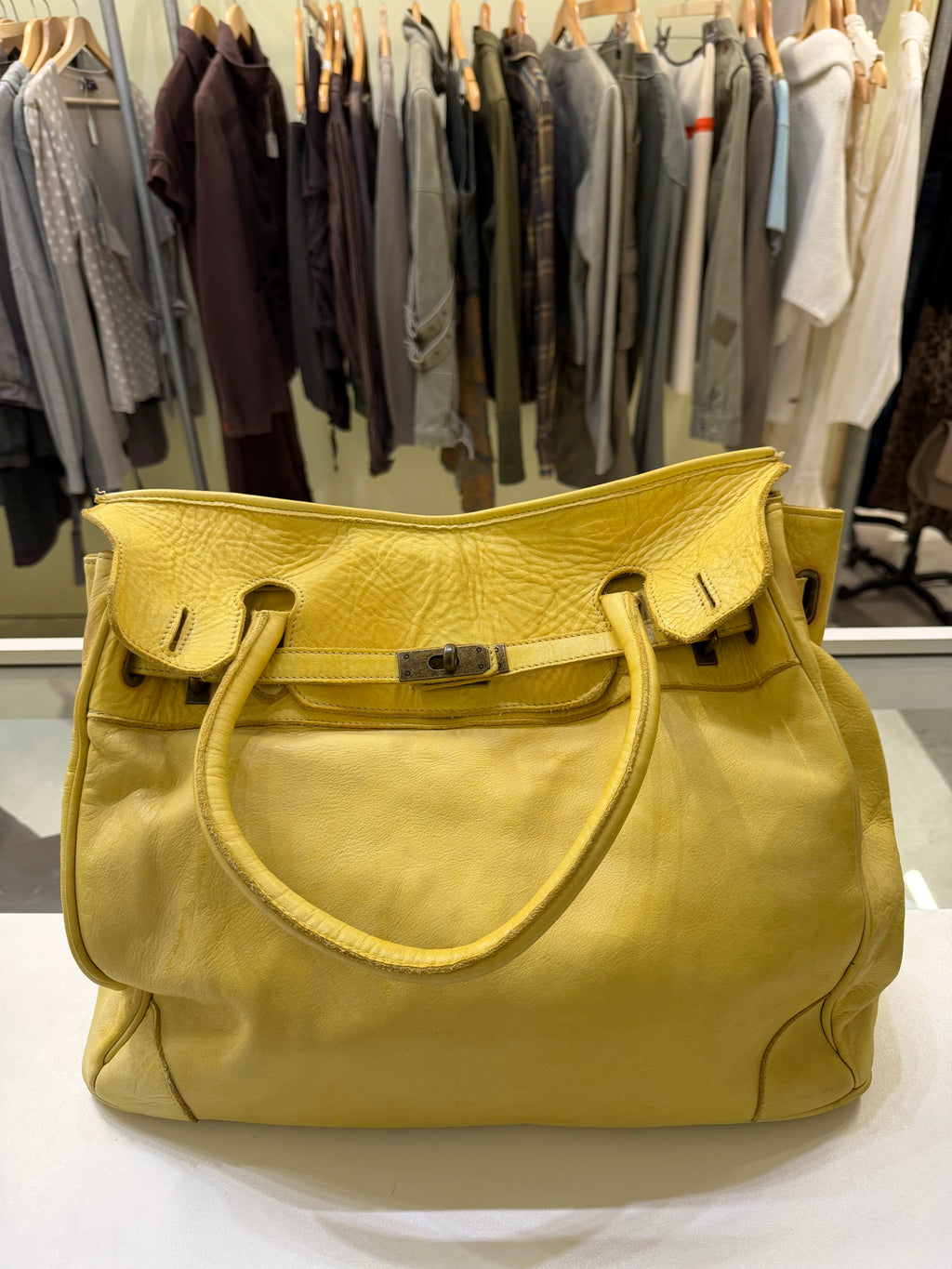Yellow Leather Firkin