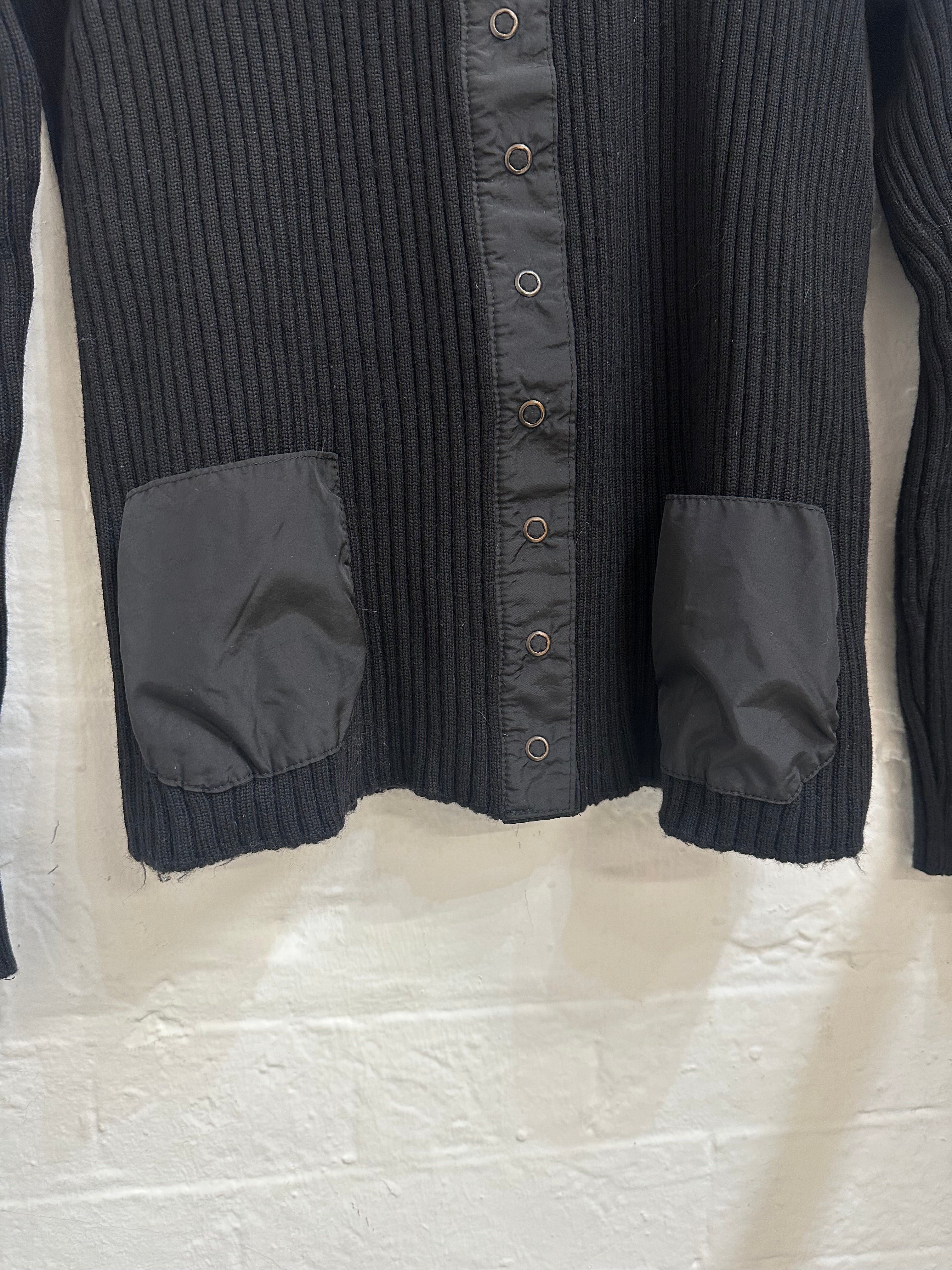 Ribbed high collar jacket M/L