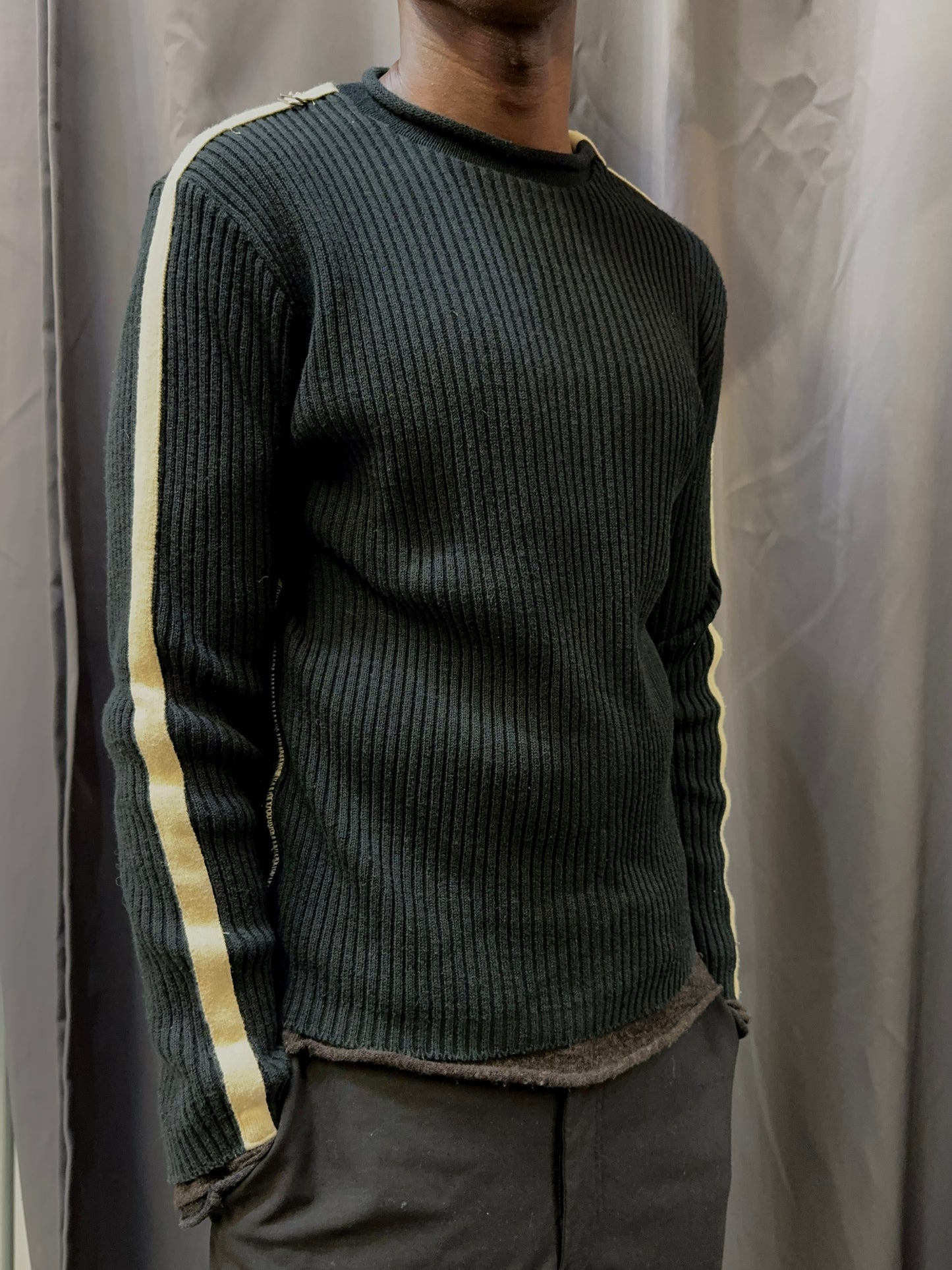 ribbed crewneck jumper