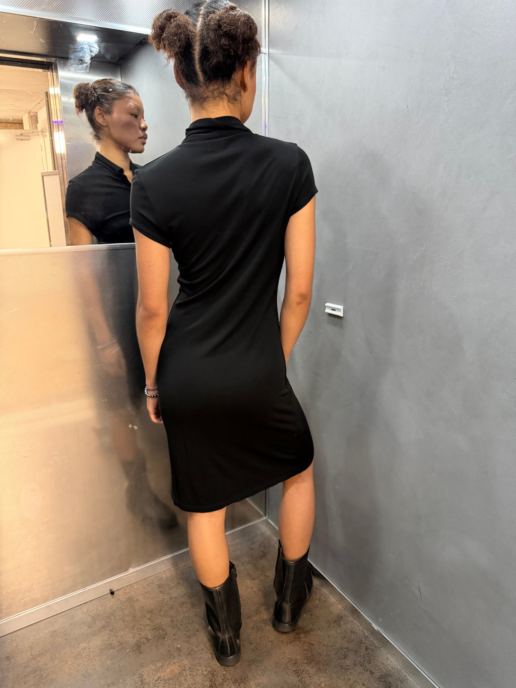 90s CK button up dress small