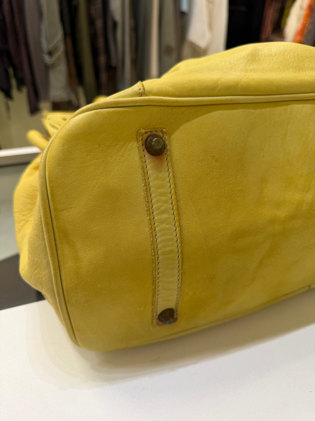 Yellow Leather Firkin