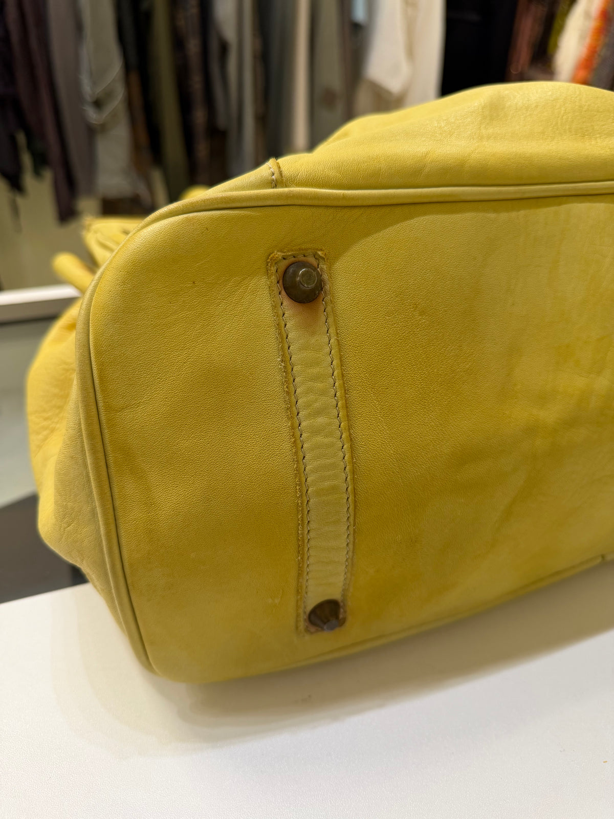 Yellow Leather Firkin