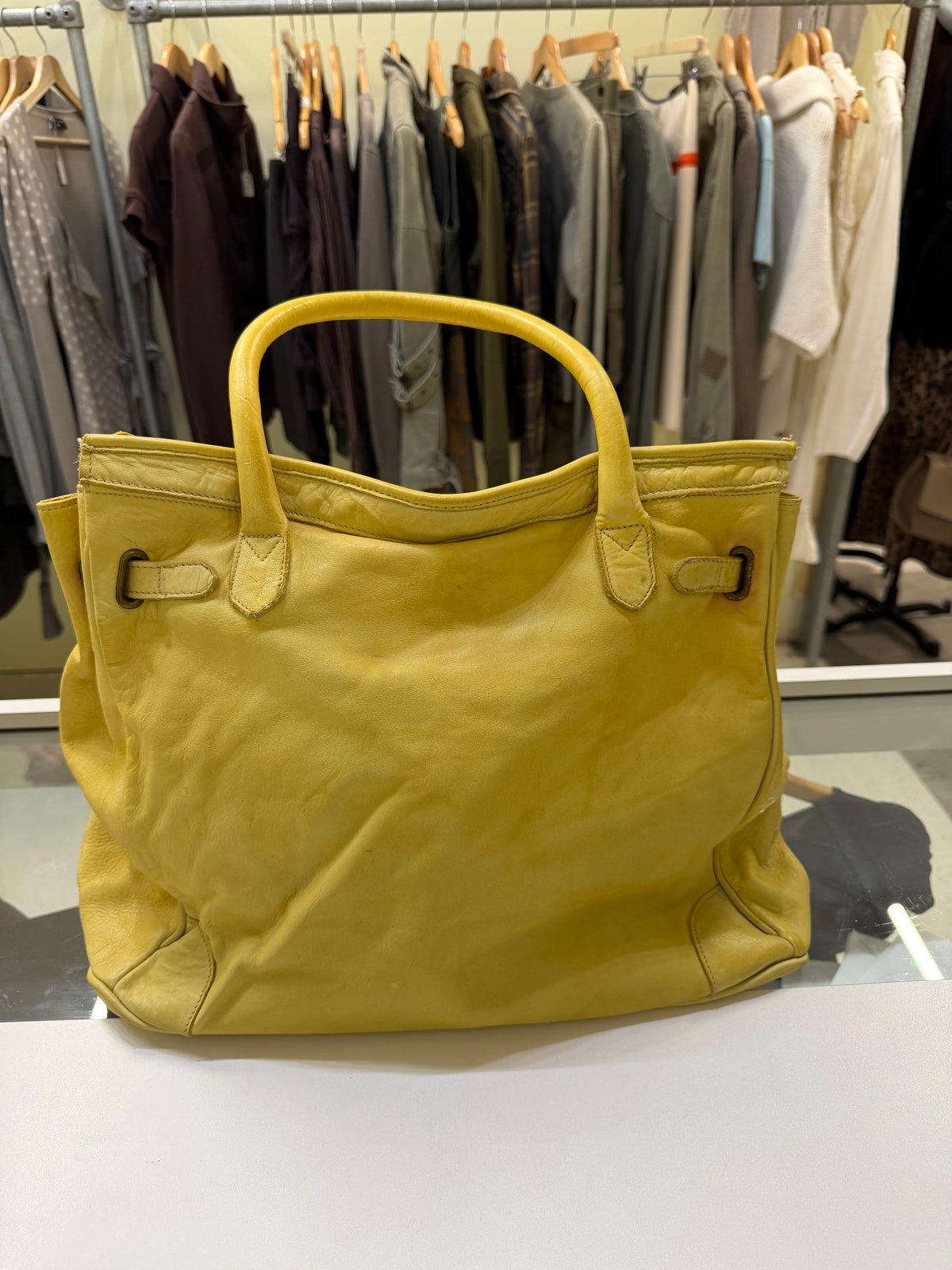Yellow Leather Firkin
