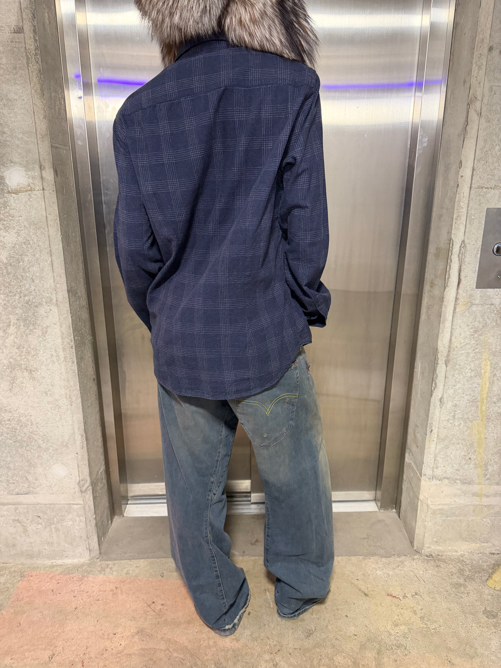 Oversized plaid shirt large