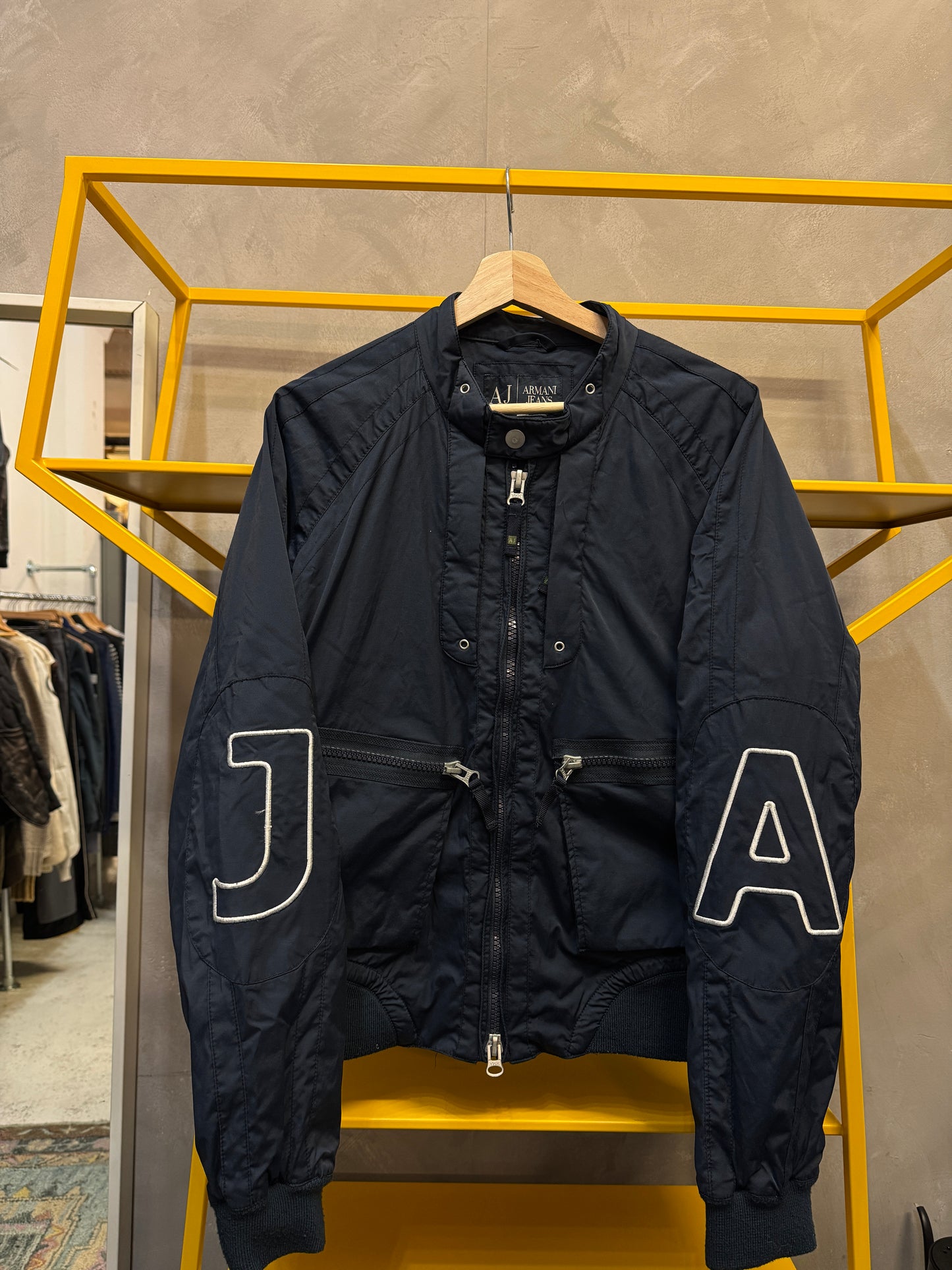 armani jeans bomber navy