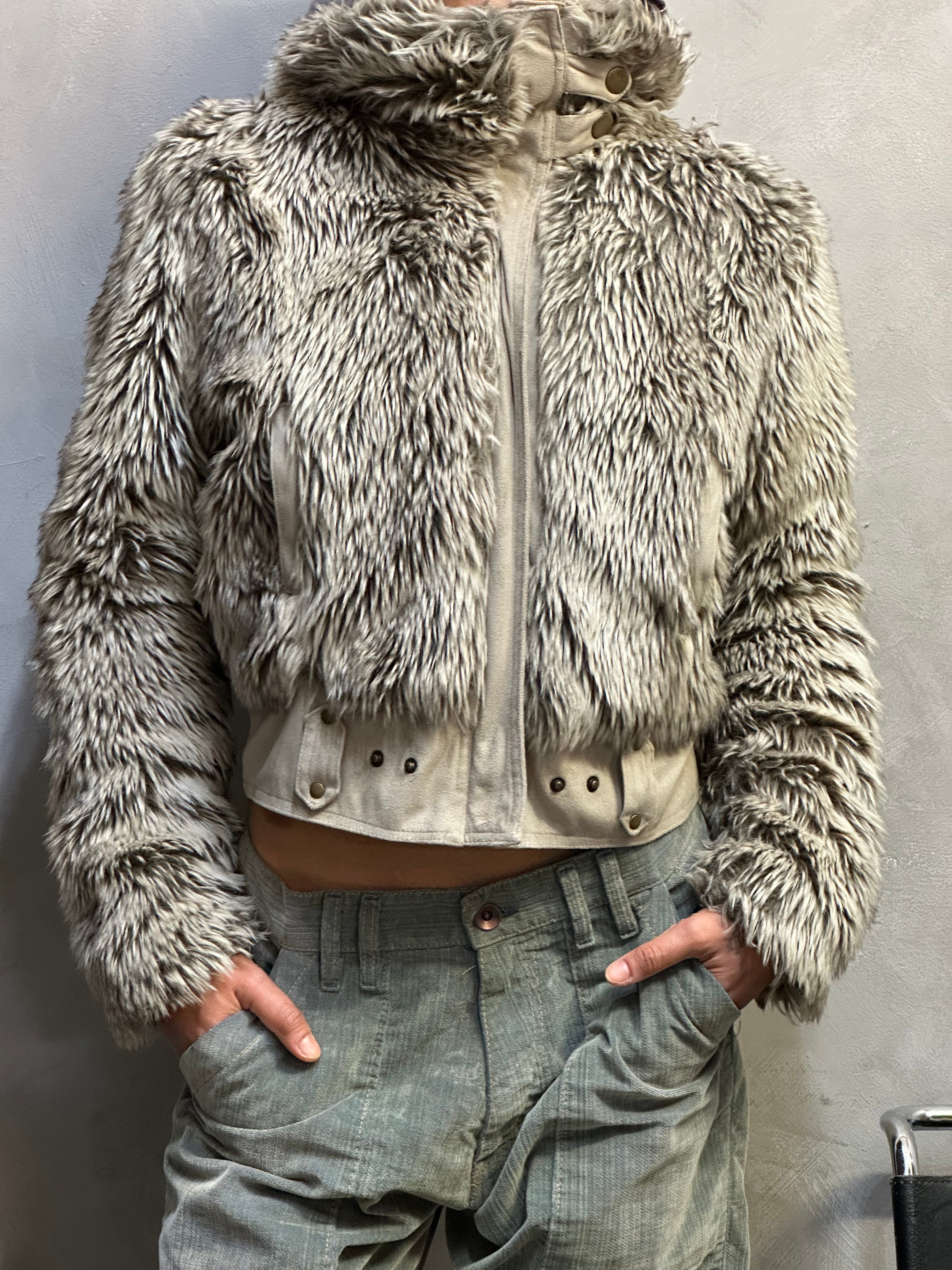 Faux fur coat large