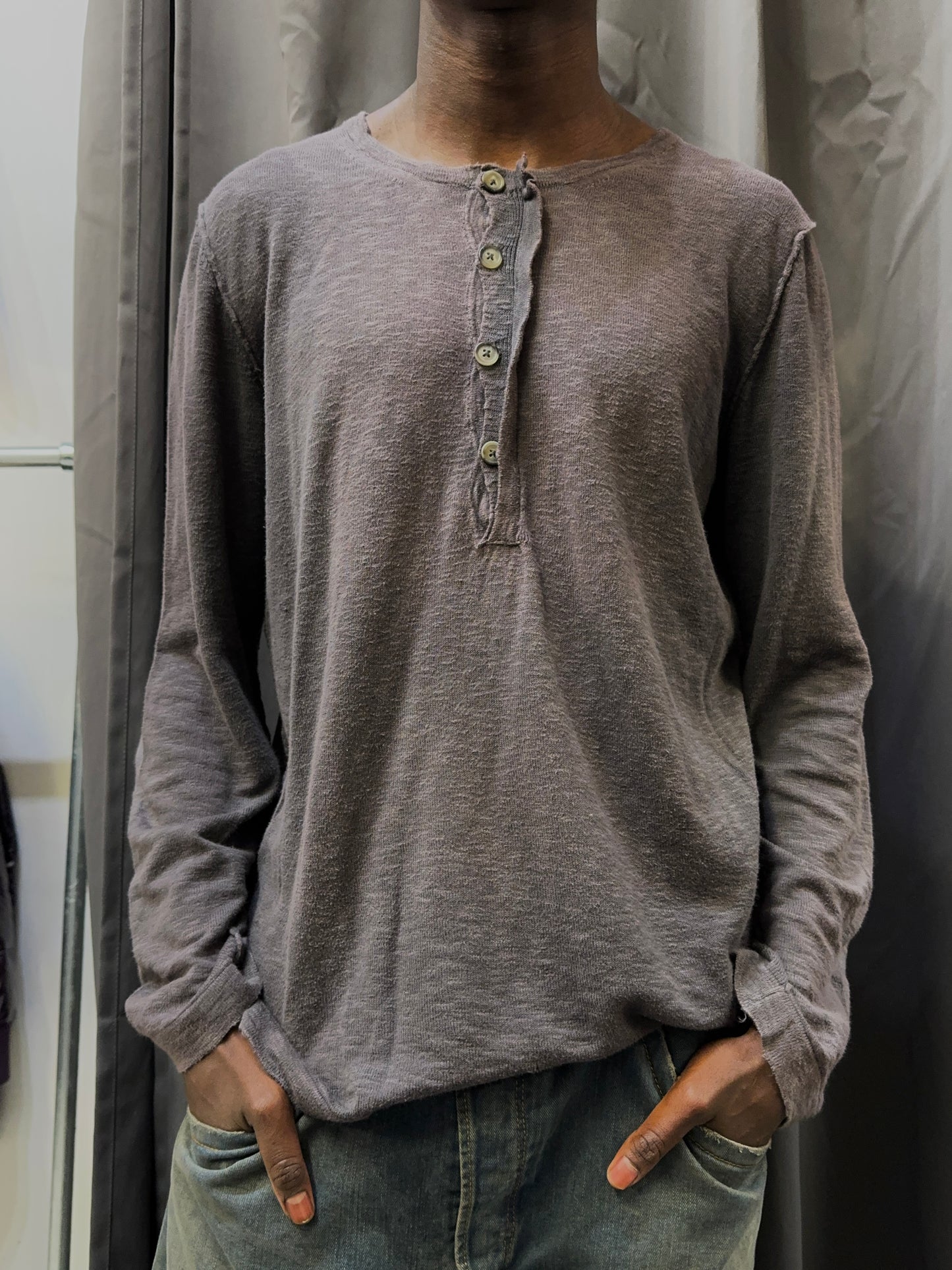 long sleeve henley top