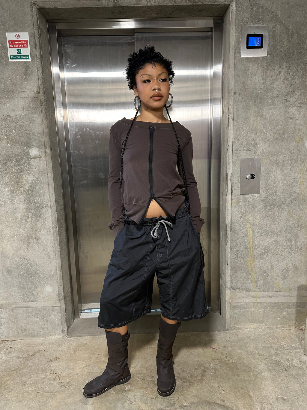 Cop copine zipped top
