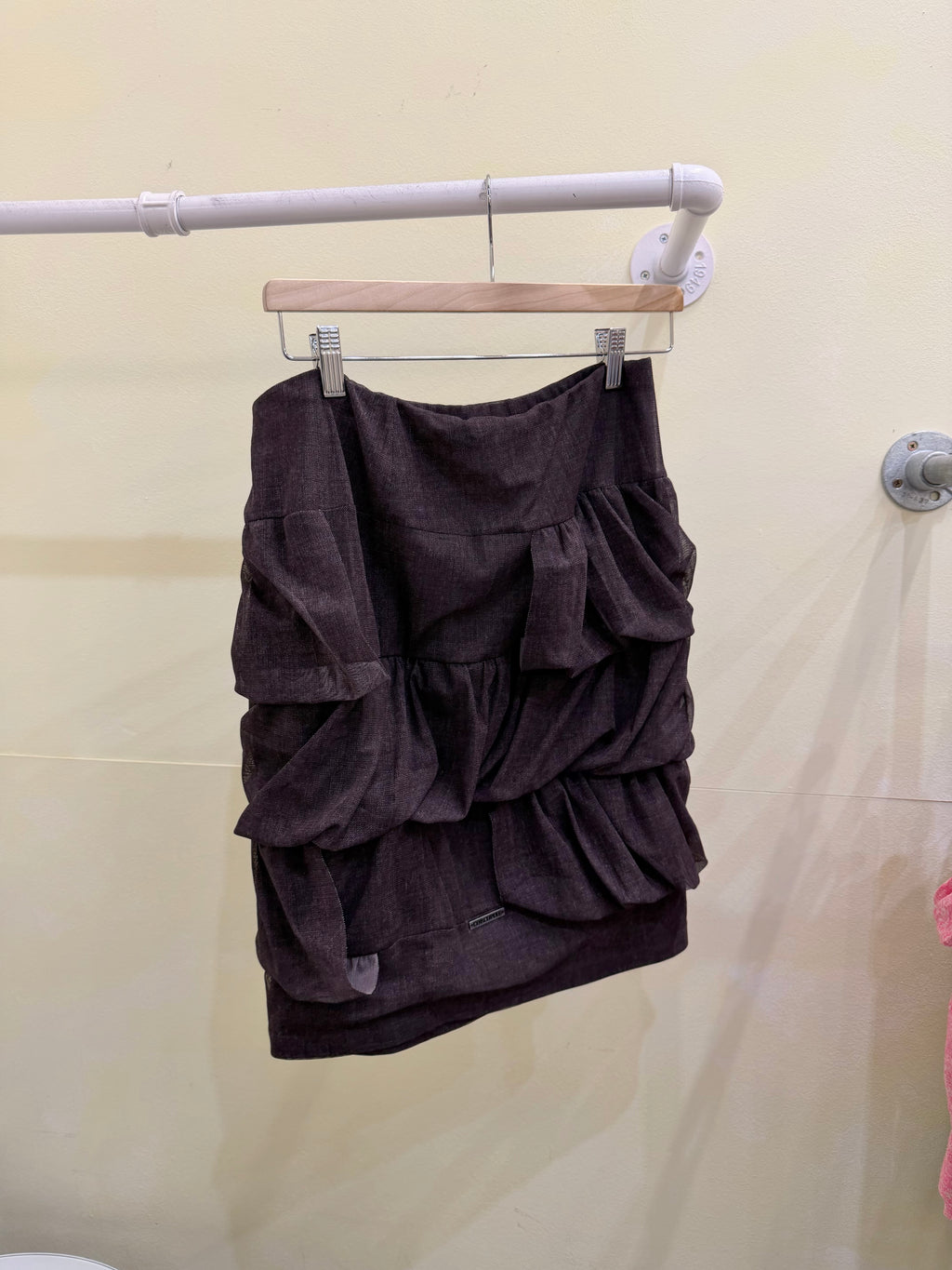 Cop Copine Ruffled Draped Mini Skirt
