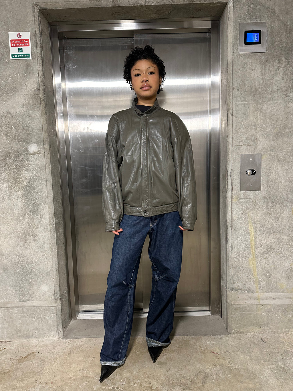 Vintage Burberry leather jacket