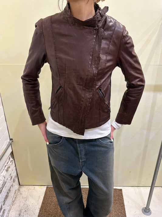 IKKS leather jacket medium