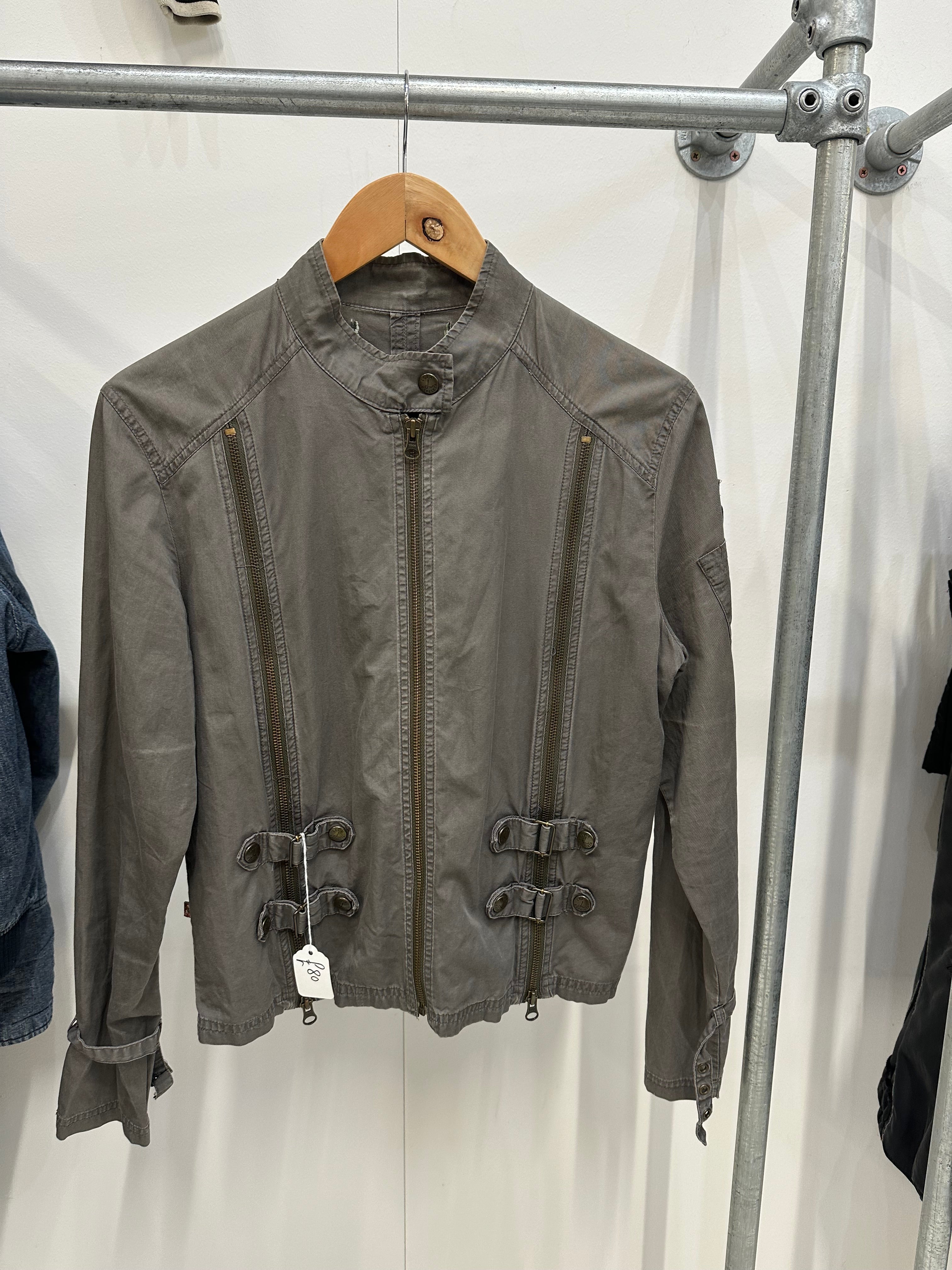 Vintage multi zip jacket large