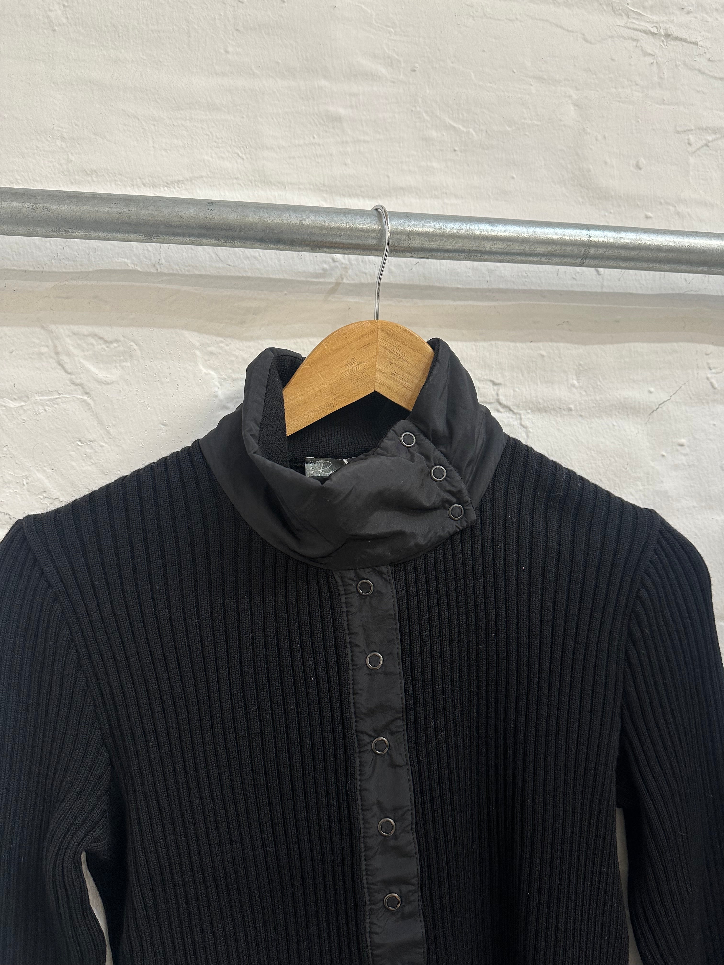 Ribbed high collar jacket M/L