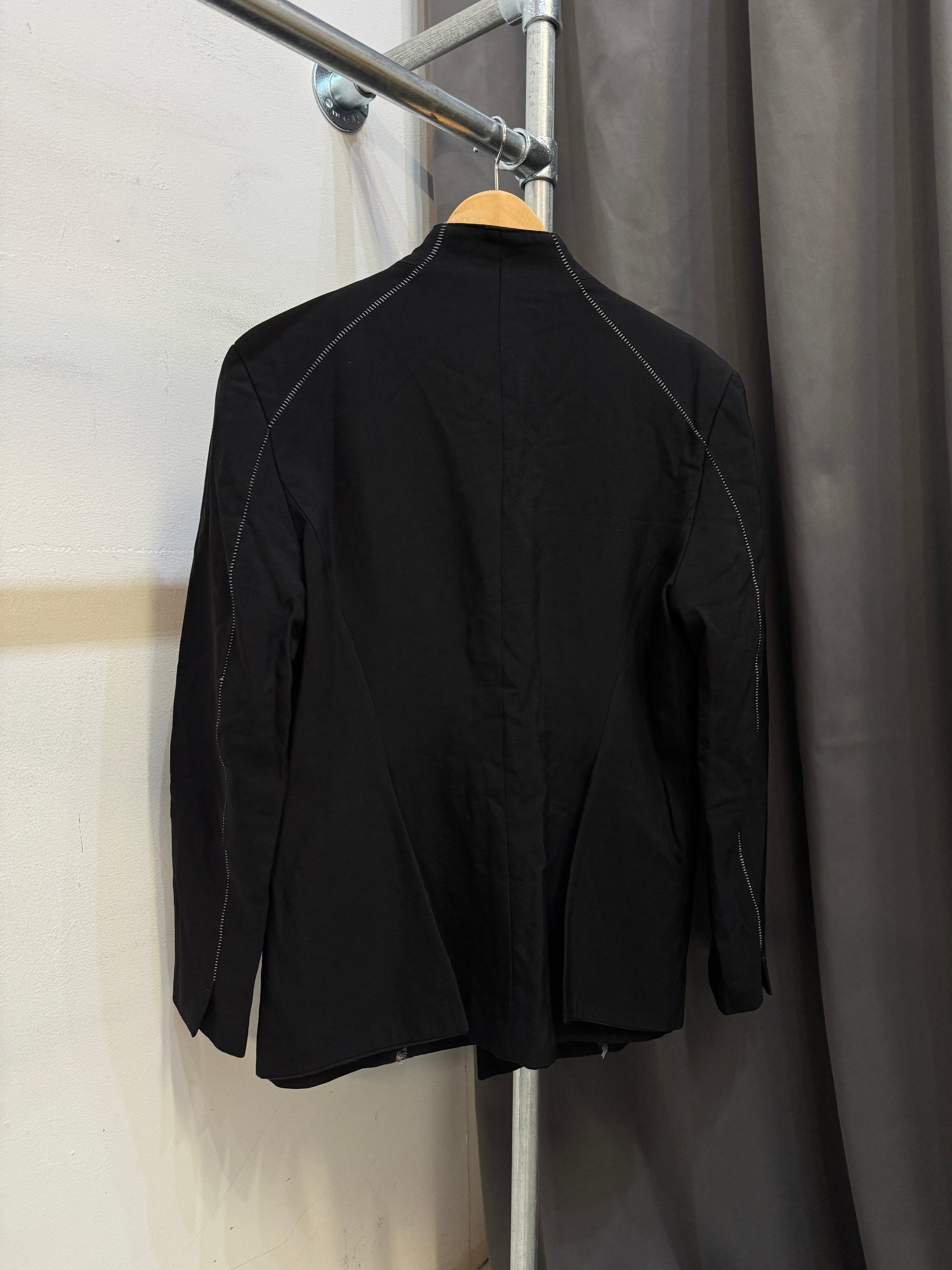 collarless men’s blazer jacket