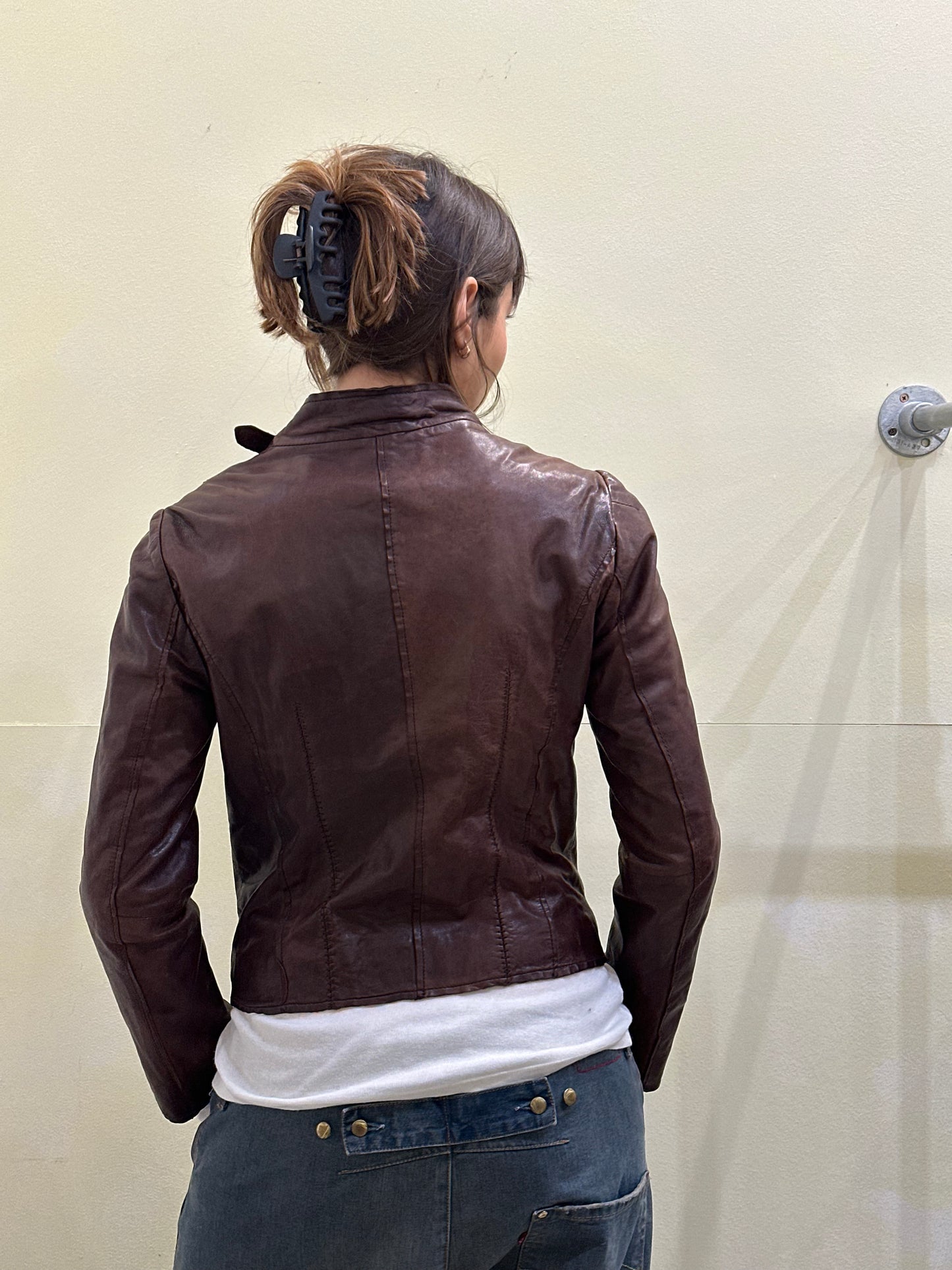 IKKS leather jacket medium