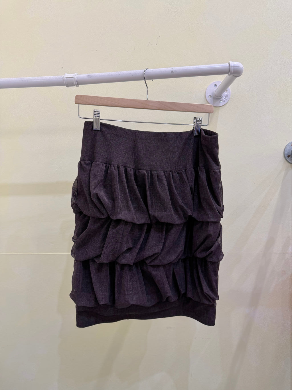 Cop Copine Ruffled Draped Mini Skirt