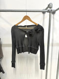 vintage Indies pleated cardigan small