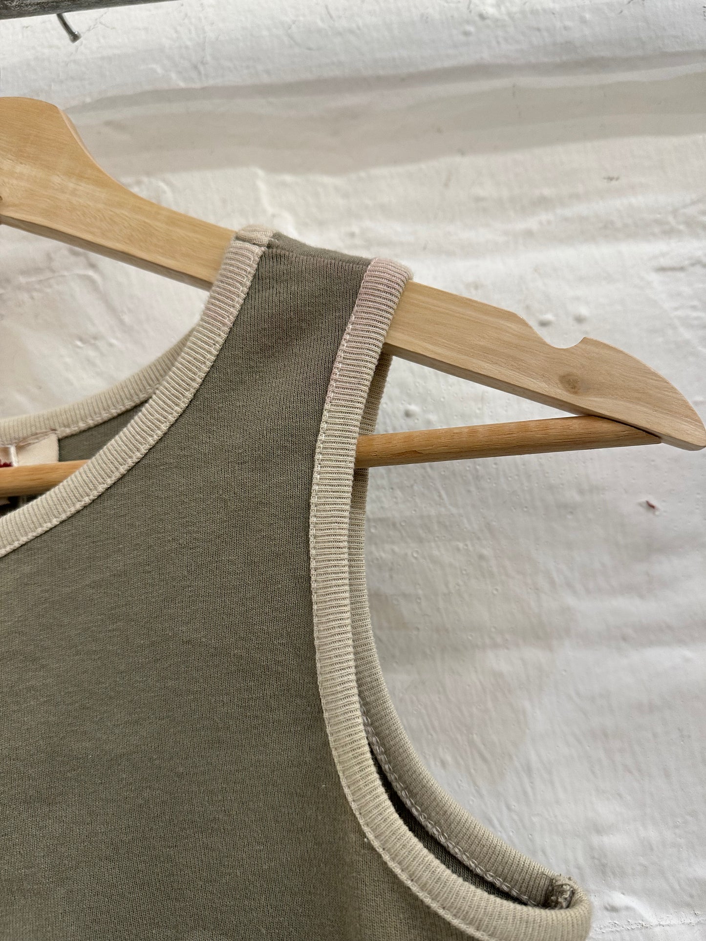 French Brand double zip Tank Top