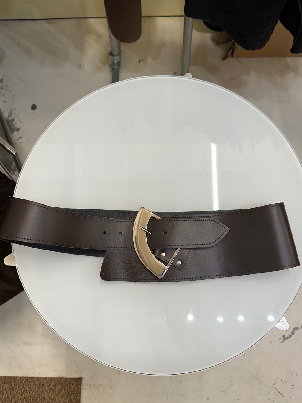 Leather waist belt